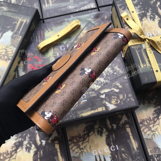 Gucci錢包 古馳新款女錢包 自然摔牛皮 Gucci三折短錢包 456122 黑全皮  gdj1178